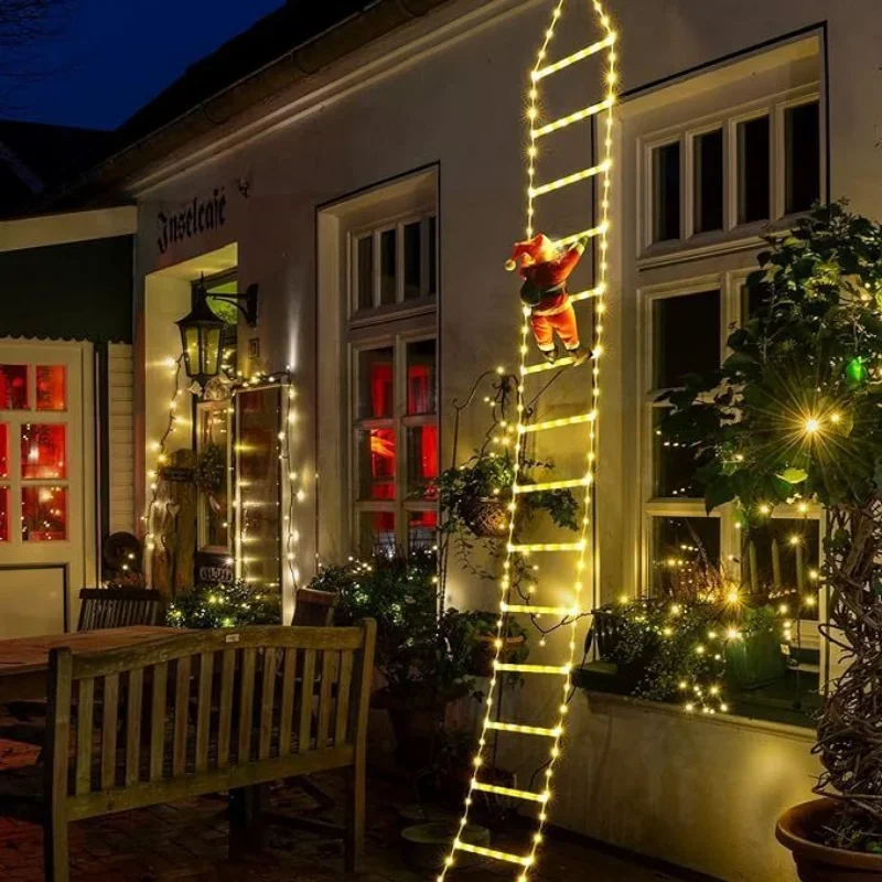 LED-kerstversiering Feellamp LED-ladderlamp met klimmen Kerstman Thuis Buiten Kerstlicht Nieuwjaar Ornamenten s