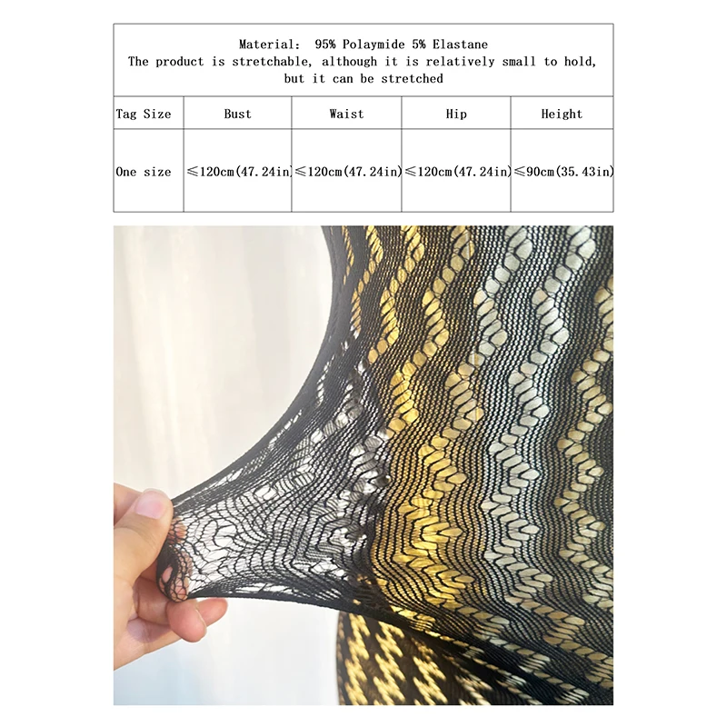 Seksowna damska sukienka z siateczki bez bikini, ażurowa, obcisła, prześwitująca odzież plażowa, letnia odzież kąpielowa damska DS490