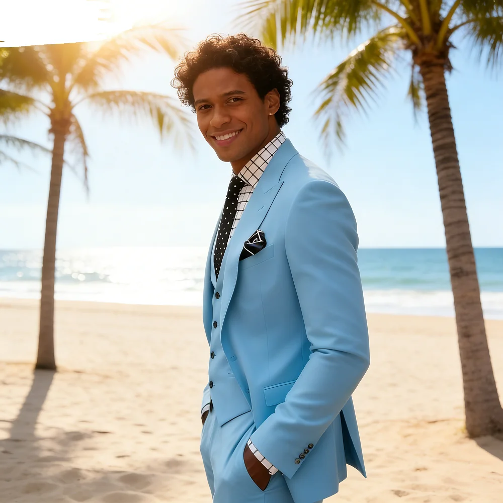 

Roxo Intelligent Casual Lapel Tuxedos for Men Slim Fit Solid Smoking Customizable Boys Tuxedo Suits for Men