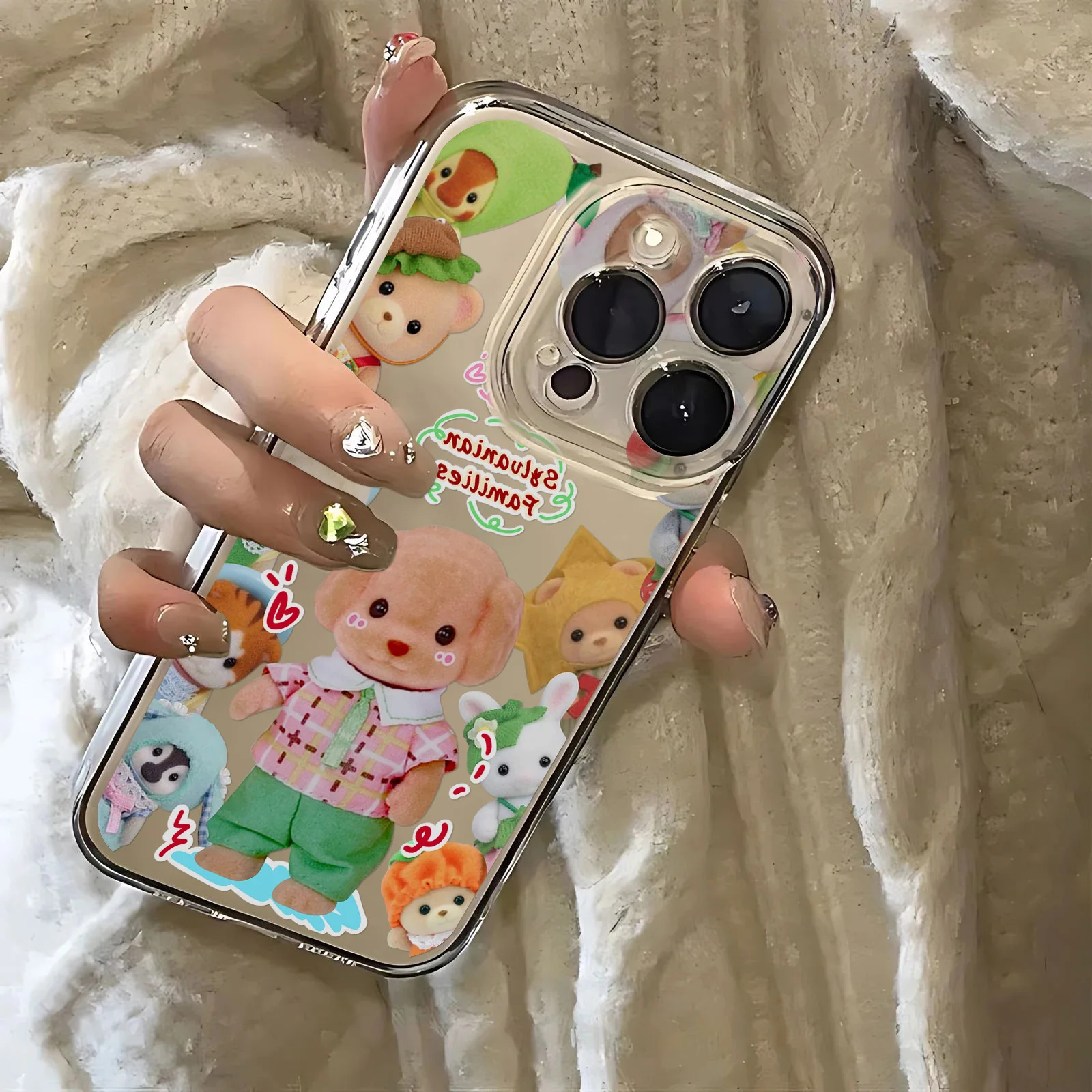 Cartoon Sylvanian Families Phone Case For Samsung S25 S24 S23 S22 S21 S20 S10 FE Note20 Note10 Plus Ultra Lite 5G Soft TPU Cover