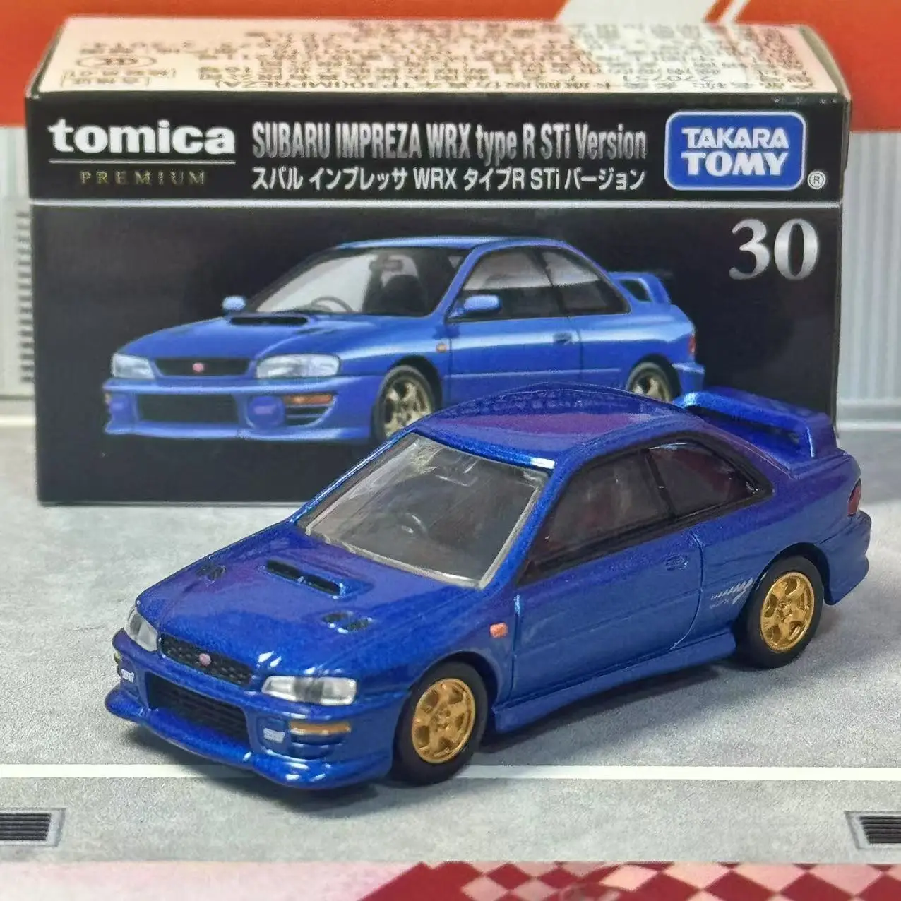Takara Tomy Tomica Premium Model Mini SUBARU IMPREZA WRX Type R STi Version TP30 Diecast Alloy Toys Fantasy Figurines Gift