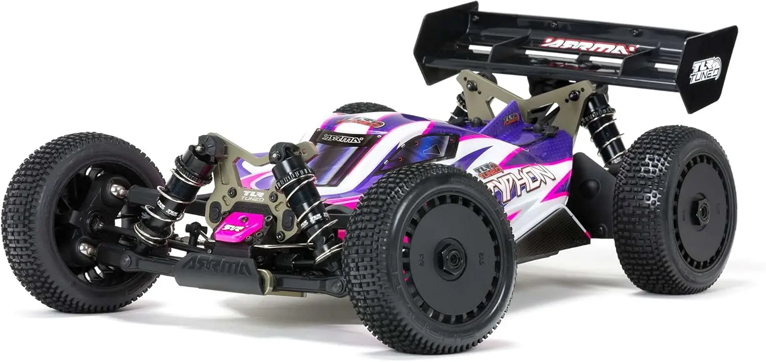 RC Car 1/8 TLR Tuned Typhon 4WD Roller Buggy, Pink/Purple, ARA8306