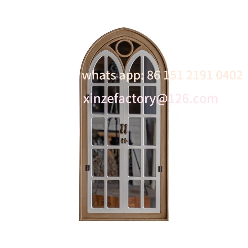 

Customizable Retro Style New Creative Home Bedroom Wall Hanging Dining Room Fake Window Mirror
