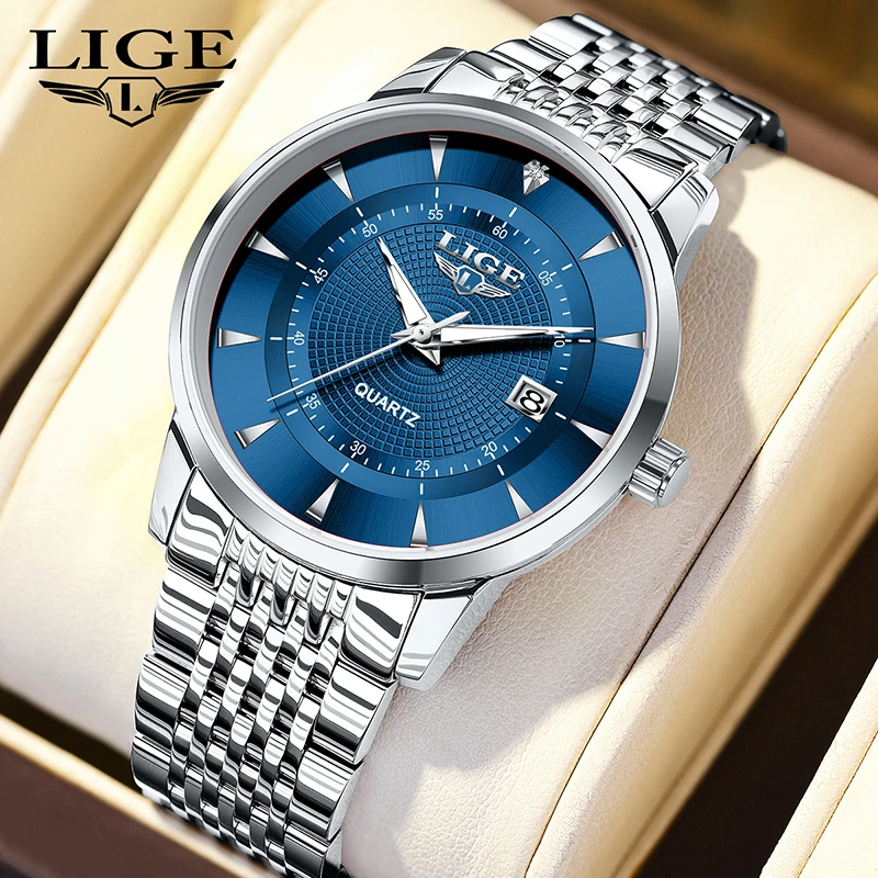 LIGE Men Watch Fashion Military Sports Waterproof Men's Quartz Wristwatches Top Brand Luxury Luminous Watch For Men Reloj Hombre