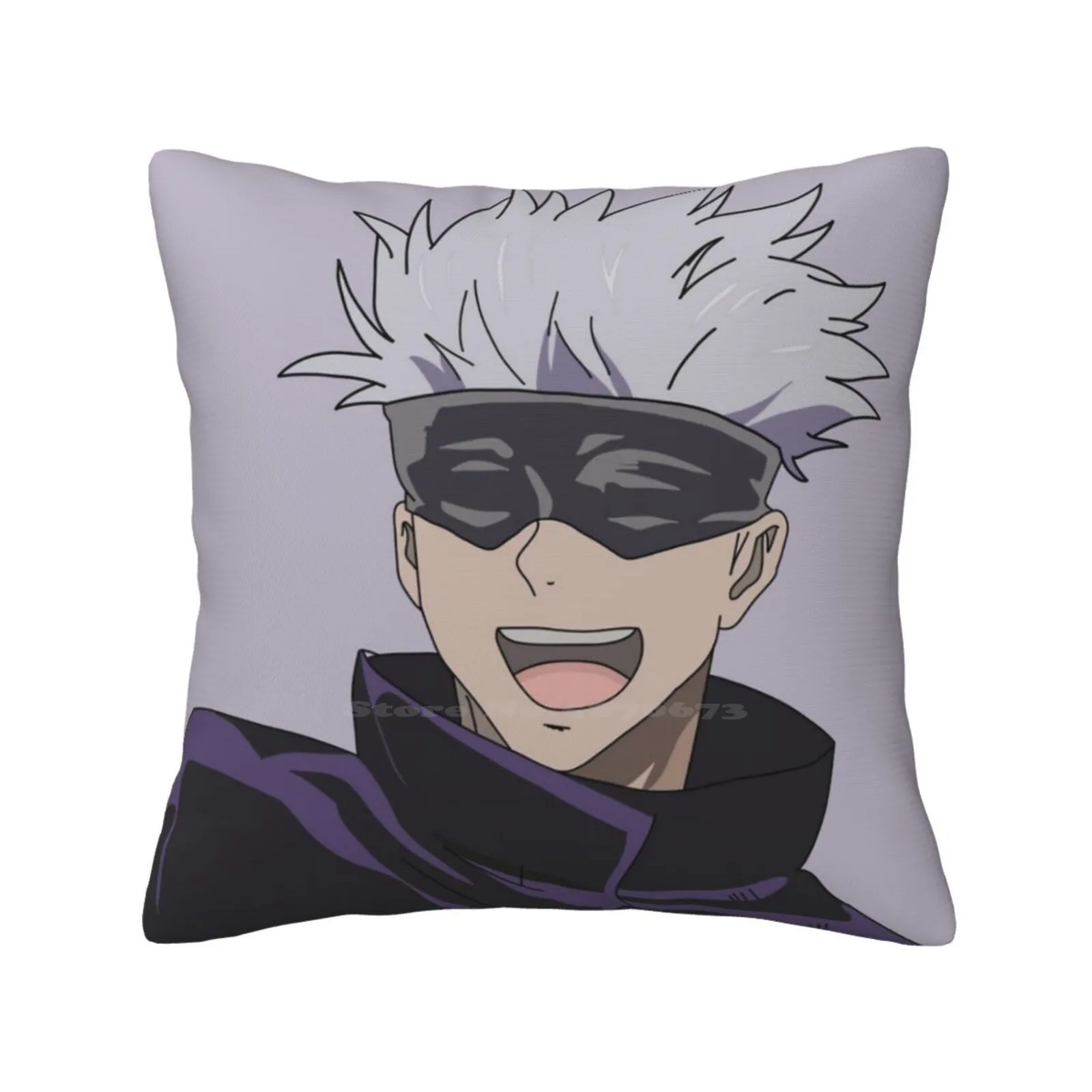 

Satoru Gojo Laughing Throw Cushion Pillow Cover Satoru Gojo Sukuna Megumi Nanami Soceror Magical Ora Ora Come Come Jujutsu