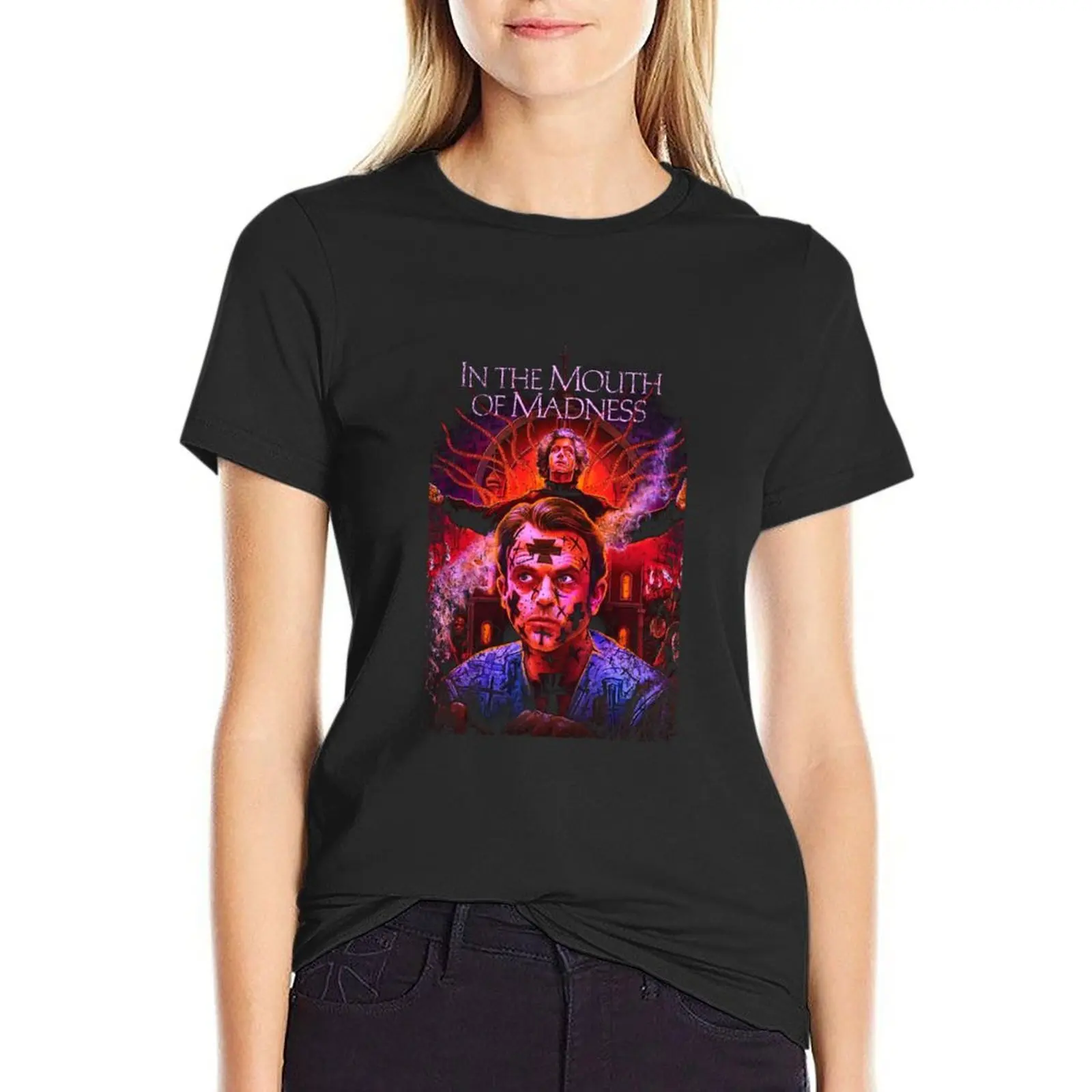 

Cosmic Horror In the Mouth of Madness Unleashed T-shirt Short sleeve tee Woman clothes