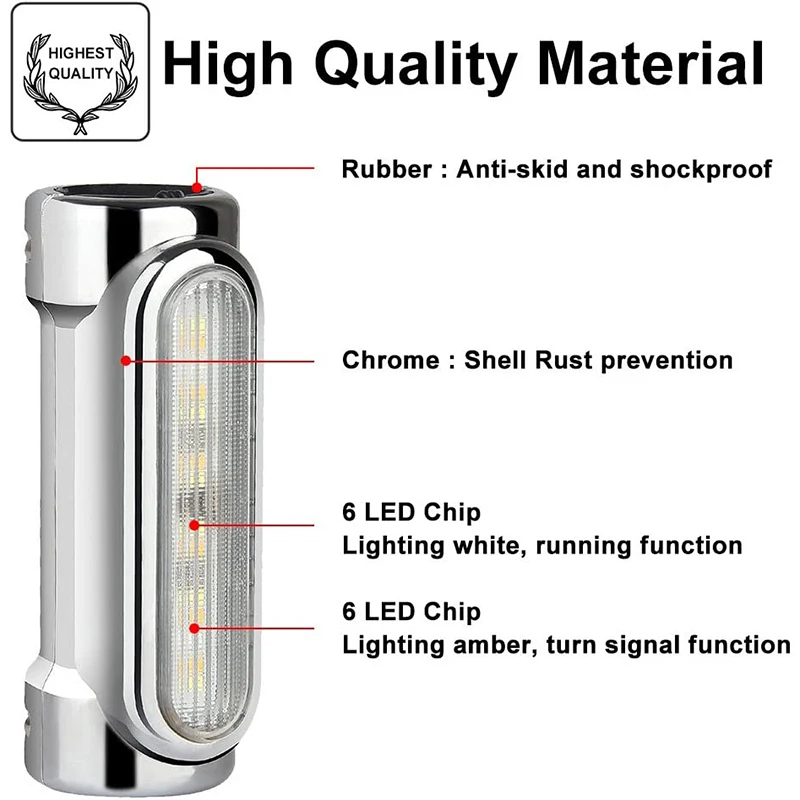 Motorcycle Highway Bar Switchback Driving Light White DRL With Turn Amber For Harley Motorcycle Touring Bikes Crash Bars view 2
