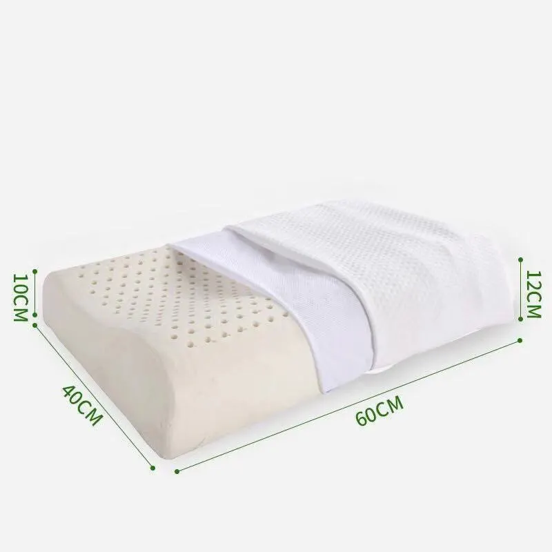 Breathable Latex Pillow Adult Rubber Pillow Core Ergonomic Outline Design Gift Sleep Aid Comfortable Soft Honeycomb Thailand Nat