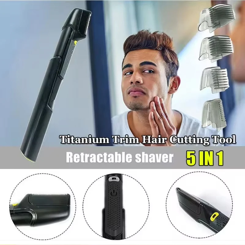 Tagliacapelli portatile Mini rasoio Wireless da uomo multifunzionale 5 in 1 tagliacapelli elettrico impermeabile