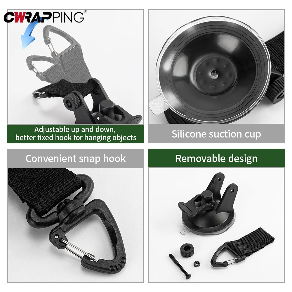 Car Outdoor Camping Tent Suction Cup Buckle Portable Suction Cup Hook Tent Hook Sun Protection Rain Cover RV Window Suction Cup