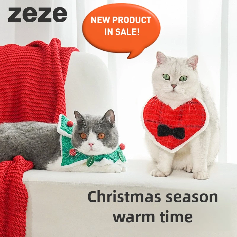 

Zeze@ Christmas Fruit Cat Scarf Accessories, Bow Tie Collar, Pet Kitten Collar, Holiday Pet Accessories, Chinese Famous Brand