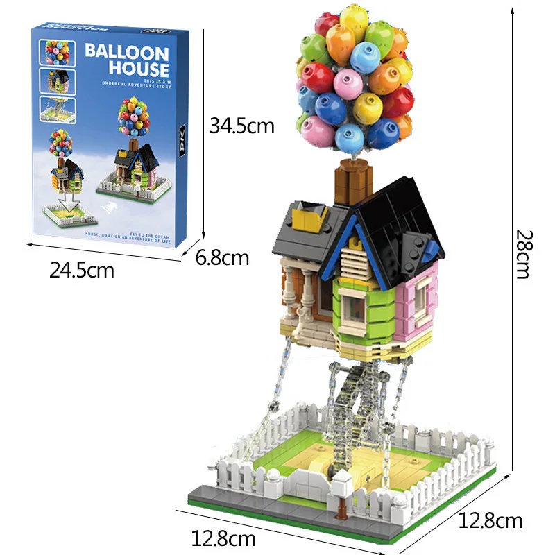 7025 555pcs Architektur fliegende Ballon haus Tensegrity Skulpturen modulare Bausteine dk7025 Hauss pielzeug