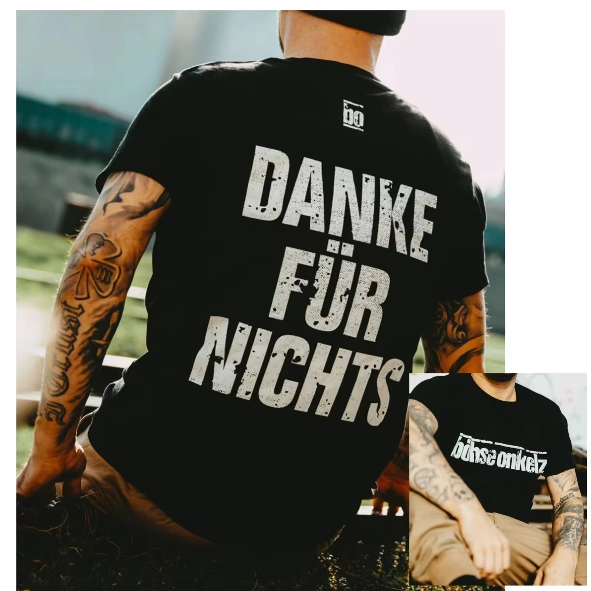 2026 Sommer Böhse Onkelz Mitten Unter Euch Tour Totenkopf T-Shirt Grafik Baumwolle Herren Damen Y2K Kinder Kurzarm Lockeres Shirt
