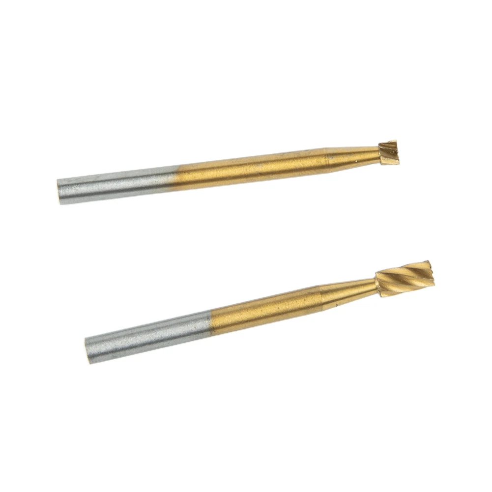 Carbide Rotary Burr Set 10pcs 1/4 Cutter Diameter, 1/8 Shank Length Suitable for Engraving, Carving, Notching, and More