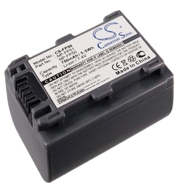 

Li-ion battery for Sony Camera,7.4V,750mAh,DCR-SR40, DCR-HC40S