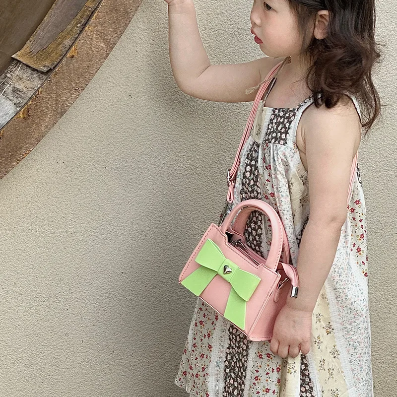 Bolsa de ombro crossbody doce arco para mulheres, sacos de mensageiro infantil, bolsa para mãe e filhos, bolsas para meninas