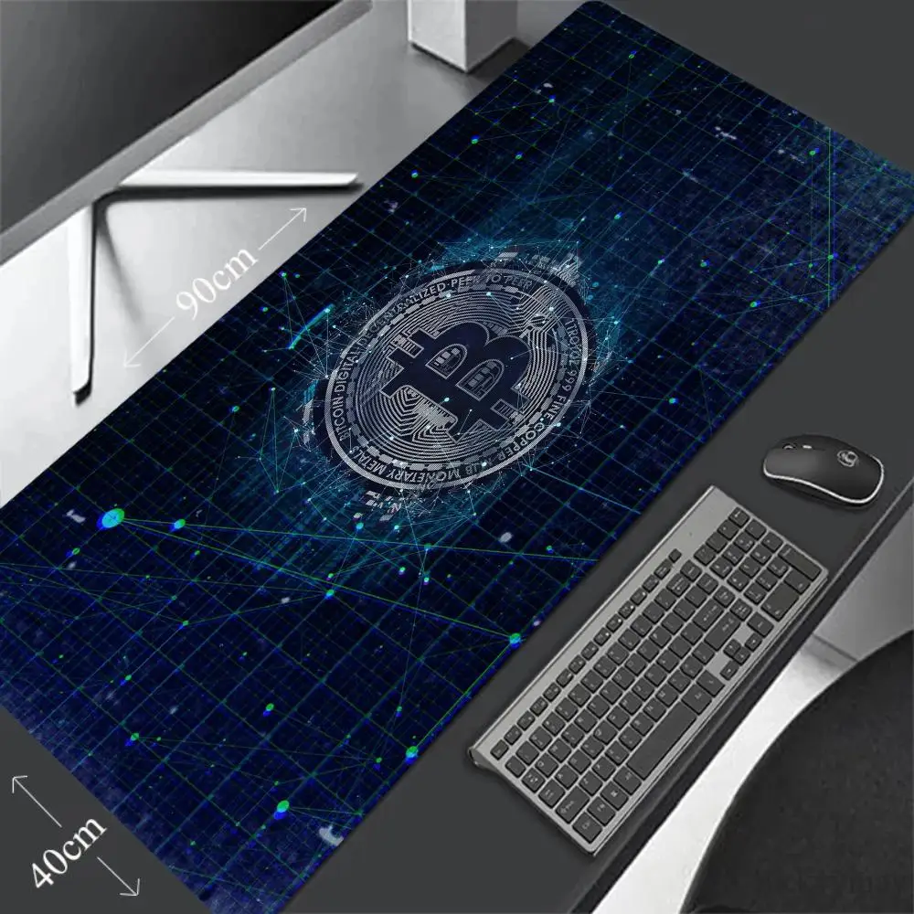 1200x600mm Desk Mat Keyboard Cabinet Laptop Bitcoin Rubber Mouse Pad Black Pc Gamer Table Mat Mausepad Computer Game Accessories