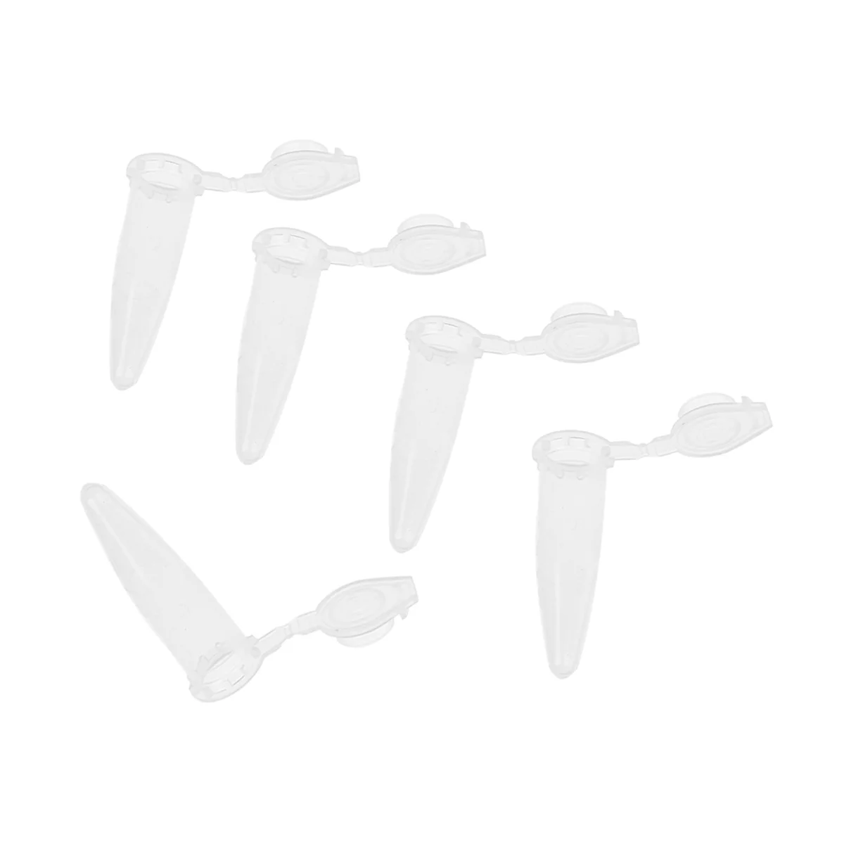 6000 قطعة أنبوب طرد مركزي بلاستيكي مطبوع بعلامة بيضاء شفافة للمختبر 0.5 مل