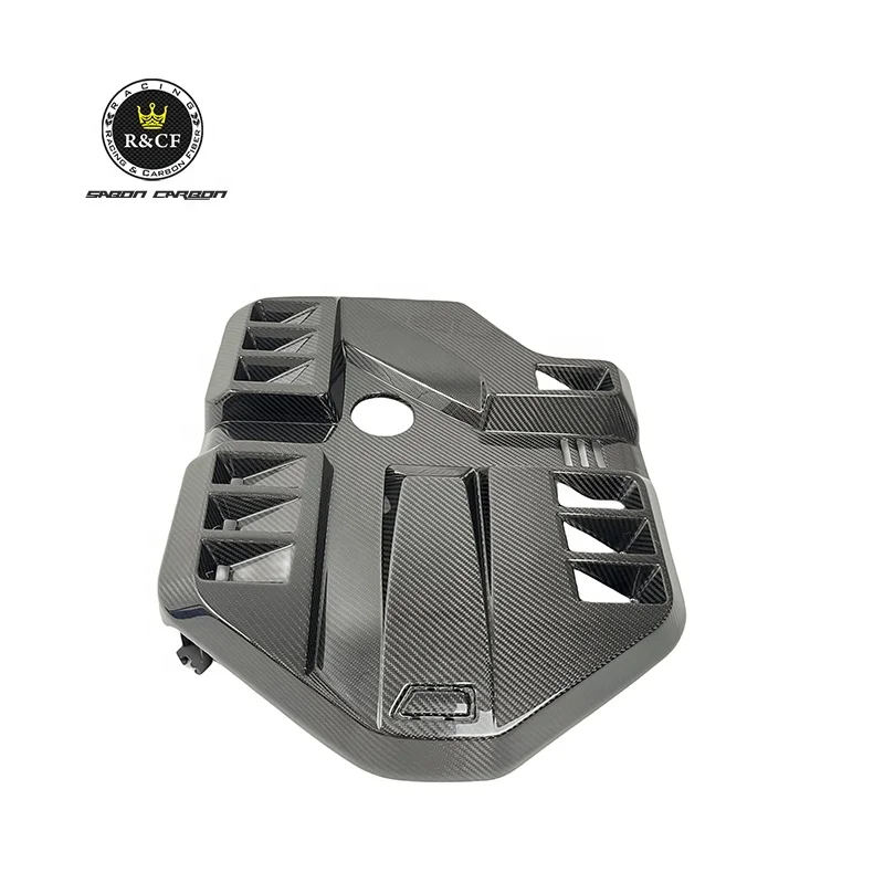 M2 G87 S58 Wide Engine Cover Dry Carbon Fiber Auto Front Engine Hood Trim for  G80 G82 G87 M2 M3 M4 Engine Cover Carbon