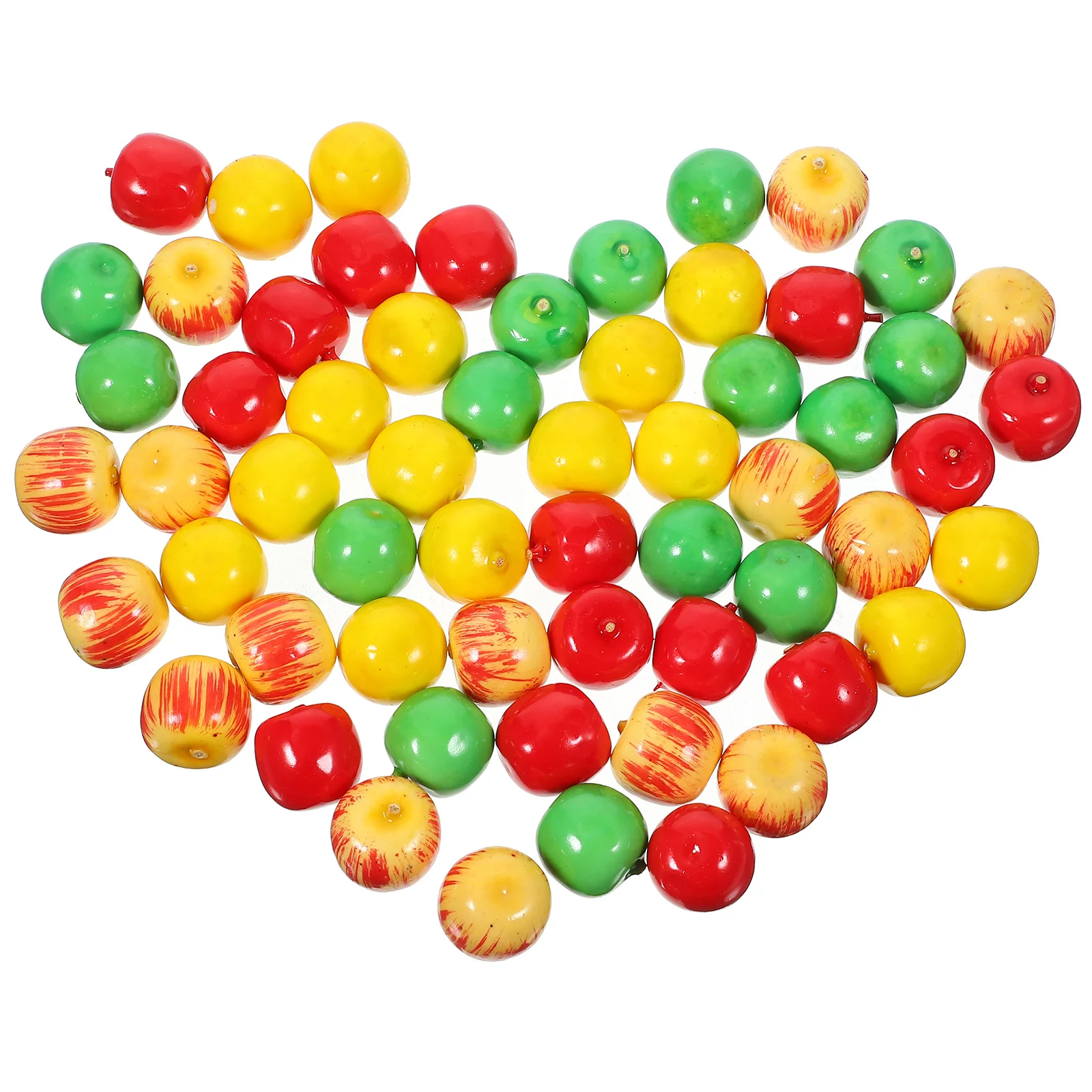 60 قطعة من نماذج الفاكهة المقلدة الرغوية لتزيين المزرعة خفيفة الوزن ومحمولة للديكور الاصطناعي