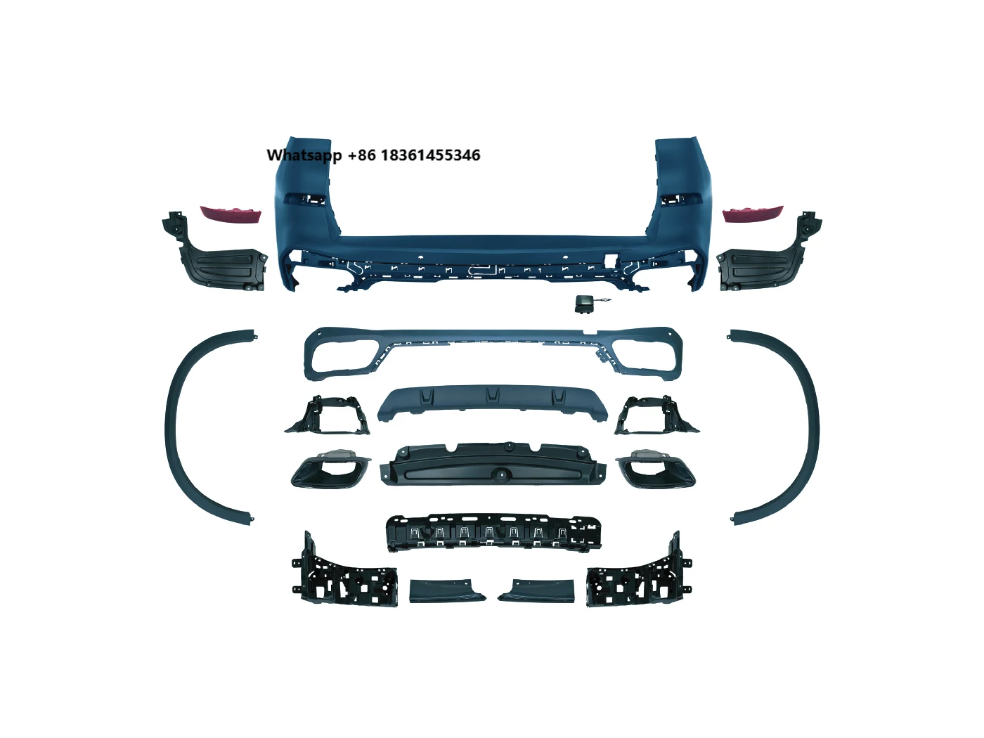 

For X5 G05 2023+ Rear Bumper Side Skirt with Tail Wing and Tail Throttle Body Kits Newly-devised G05 X5 MT Style Body Kit