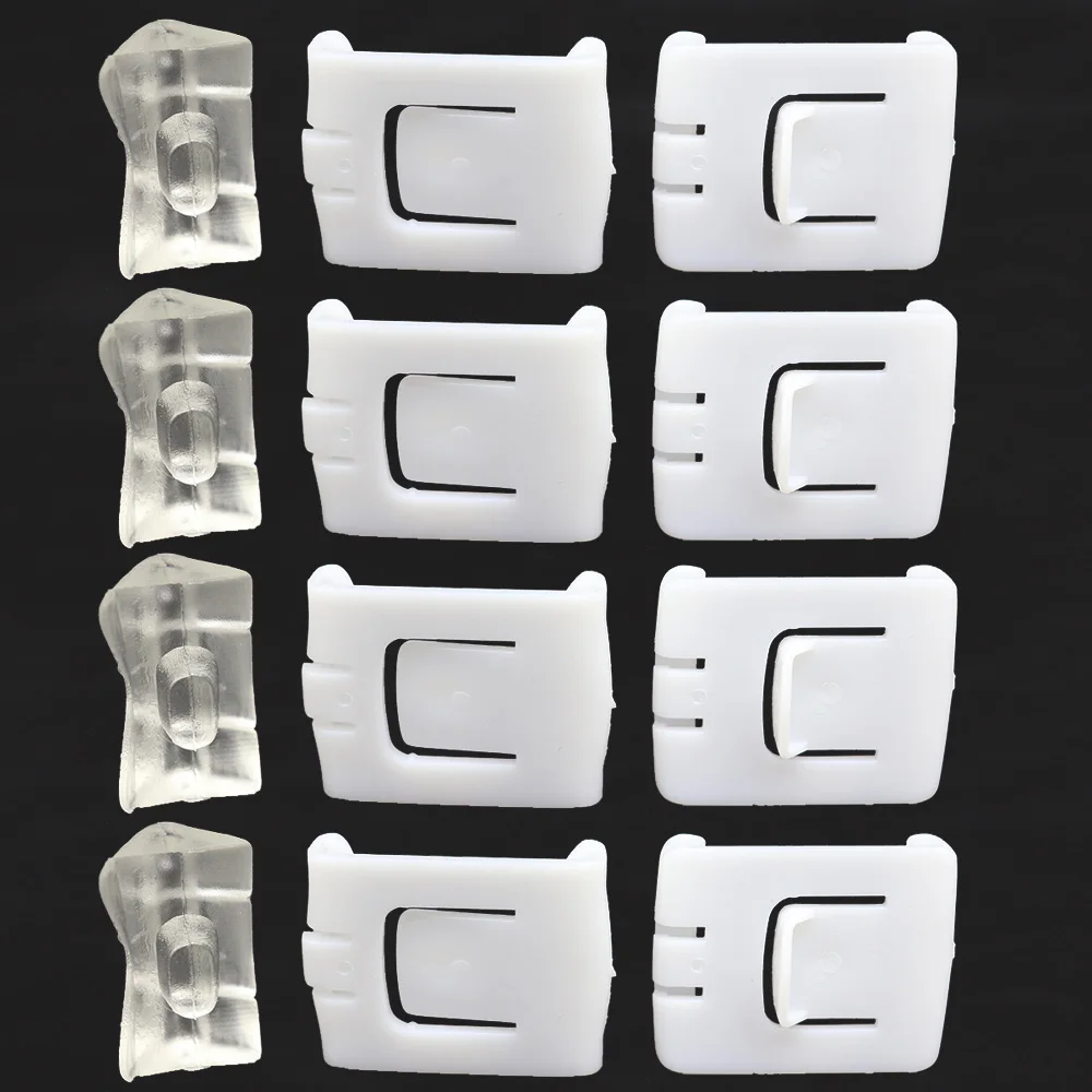 4 Kit Seat Guide Piece Slider Rail Runner Restore Sick of Seats Rocking Repair Kit For Audi 80 100 Ibiza Golf 3 Passat B3 Polo 2