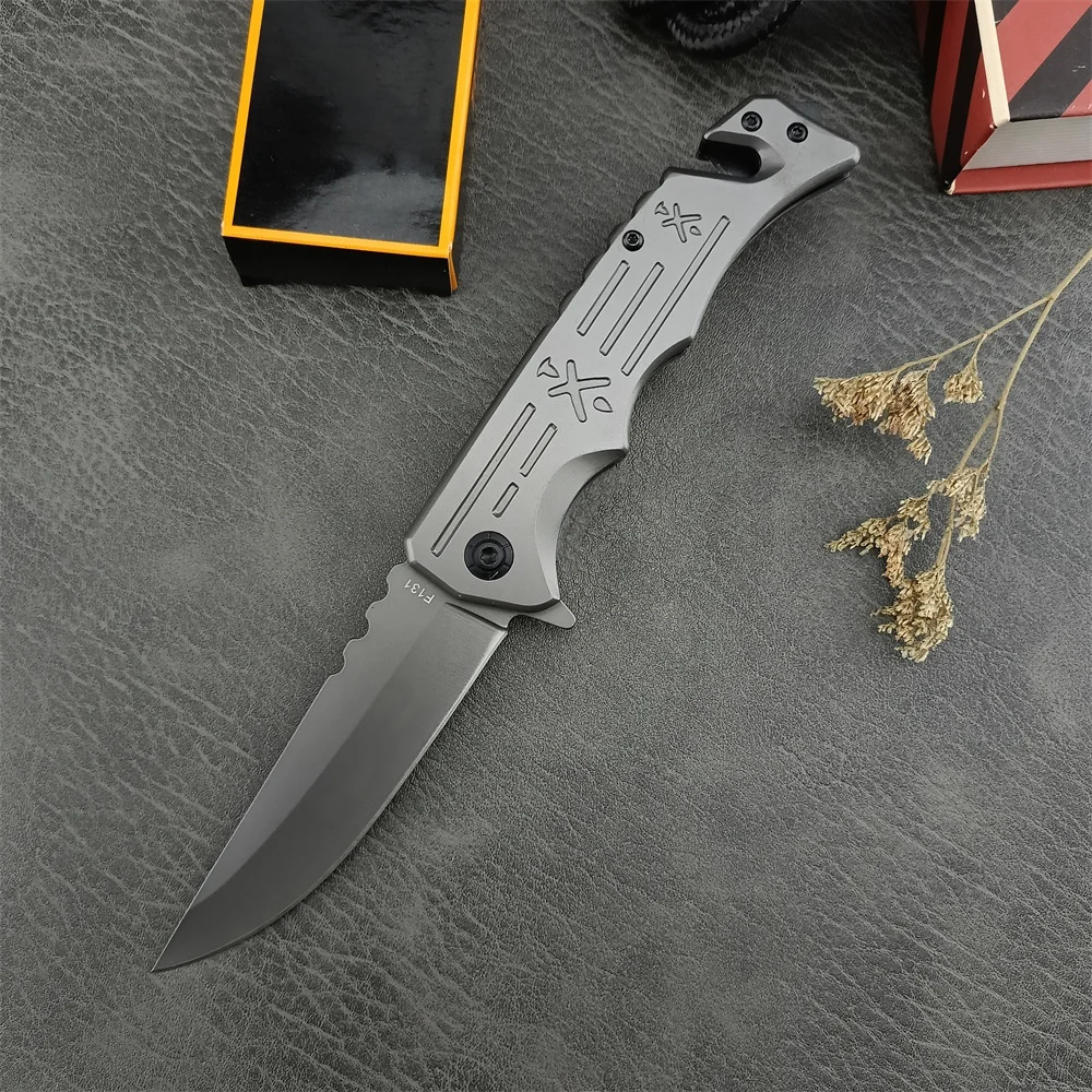 

F131 Pocket Folding Knife 5Cr13Mov Blade 420 Steel Handle EDC Outdoor Combat Hunting Camping Utility Tools for Men Gift