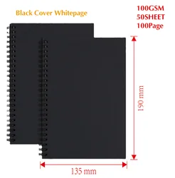 Capa dura Papelão Grade Dot Espiral Note Sketchbook, Livro de Bobina de Papel Kraft, Journal Notebook, Escola e Material de Escritório, Novo, A5