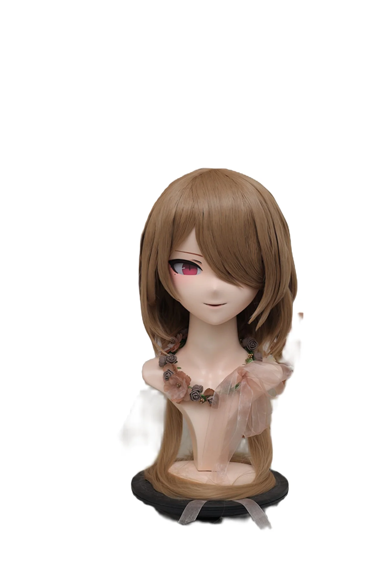 

(NFD-719) Customize Character Female/Girl Resin Kig Half Head With Lock Anime Cosplay Japanese Animego Kigurumi Mask