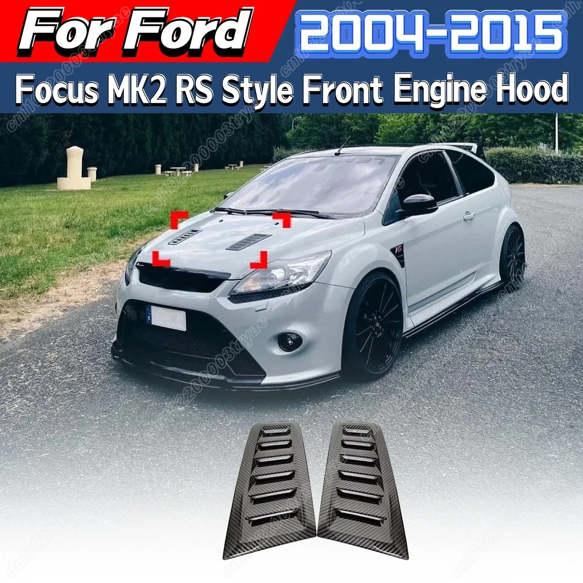 

For Ford Focus MK2 2014 2015 Auto Front Bumper RS ​​Style Hood Radiator Cover Cover Ventilation Hole Decoration Modification Kit