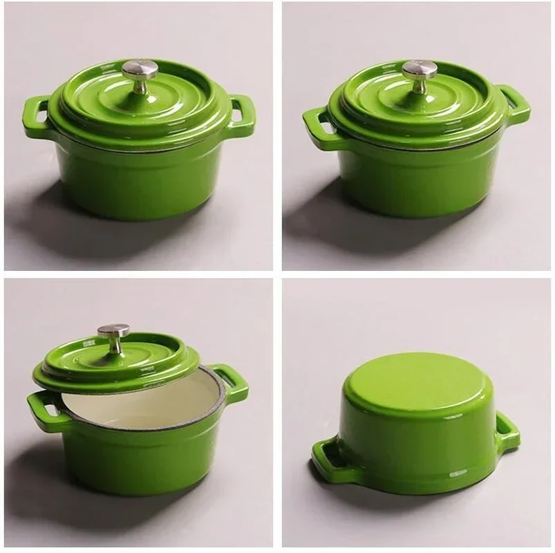 Mini Cast Iron Soup Pot, Baby Food Stew Pot, Household Kitchen Miniature Pot, Qianle Ou 10cm to 14cm Cooking Pot.