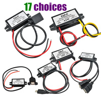 15W 12V to 5V 3A DC-DC Step Down Buck Converter Power Supply Module for Car Male Female USB Mini USB Micro USB Adapter