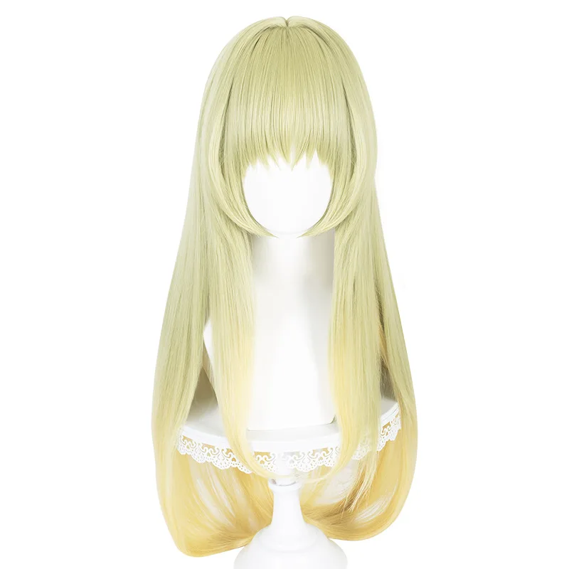 Peruka do cosplayu: Biała Święta i Czarny Ksiądz Cecilia, długa, kolor T, imitacja skóry głowy, matowy jedwab.