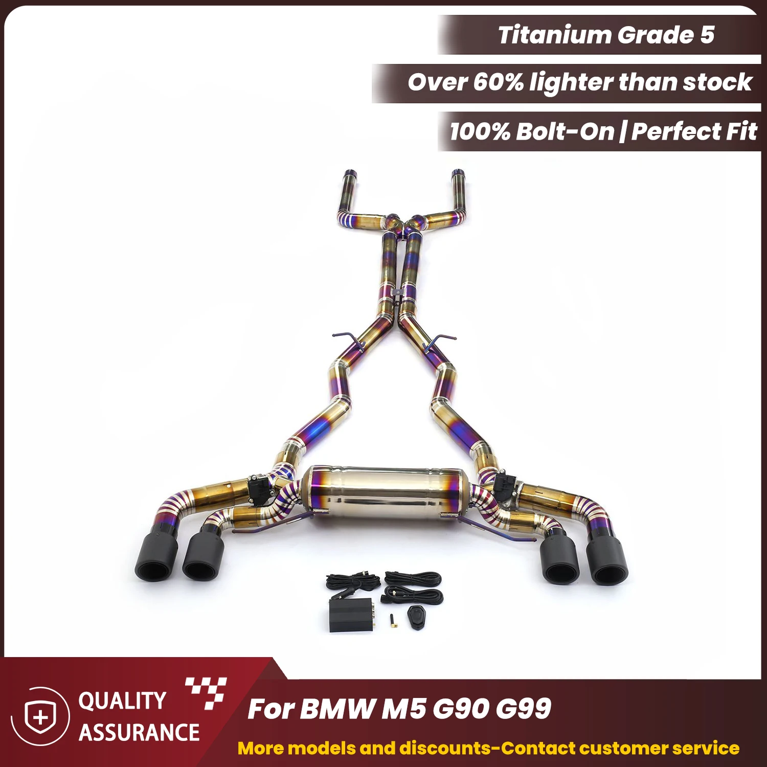 

ECCF Valvetronic Titanium Catback Exhaust For BMW M5 G90 G99 Aggressive Exhaust Sound Performance Upgrade Easy Installation