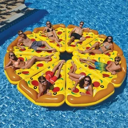 Fila flotante de PVC con protección del medio ambiente para adultos, juguete inflable para piscina, anillo de natación, cama de agua para playa, fruta, Pizza, helado