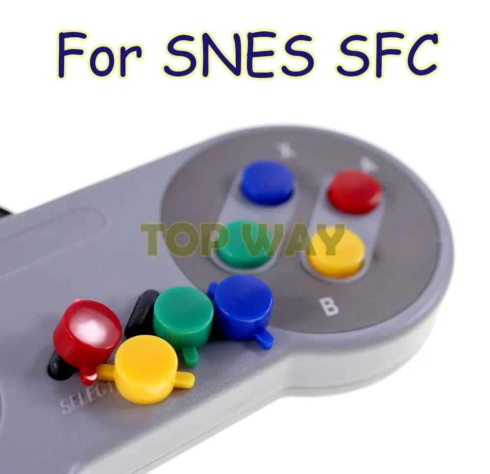 100sets High Quality Buttons For SNES Super NES Plastic Buttons ABXY For Nintendo Super FC Controller