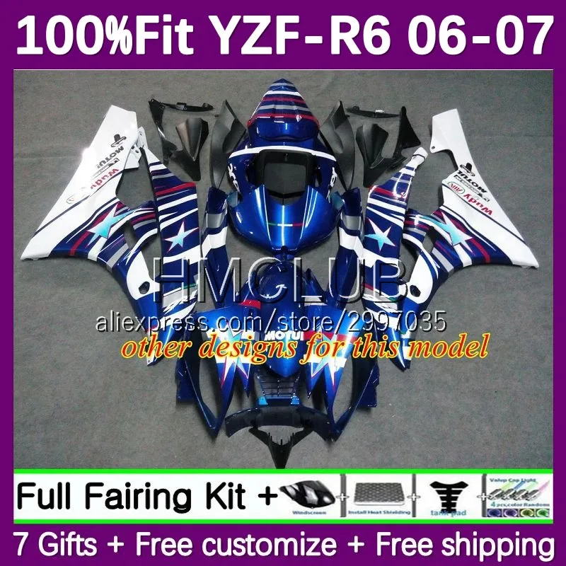 OEM Fairing For YAMAHA YZF R 6 600 YZF-600 YZFR6 06 07 130No.10 YZF R6 600CC YZF600 YZF-R6 2006 2007 Injection Body red black