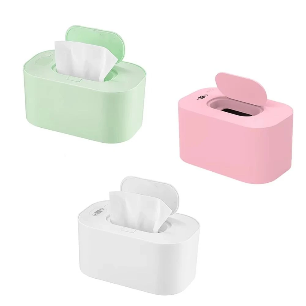 USB Charging Baby Wipe Warmer Case 3-Step Temperature Wipes Heater Wet Towel Dispenser with Digital Display Home/car Use