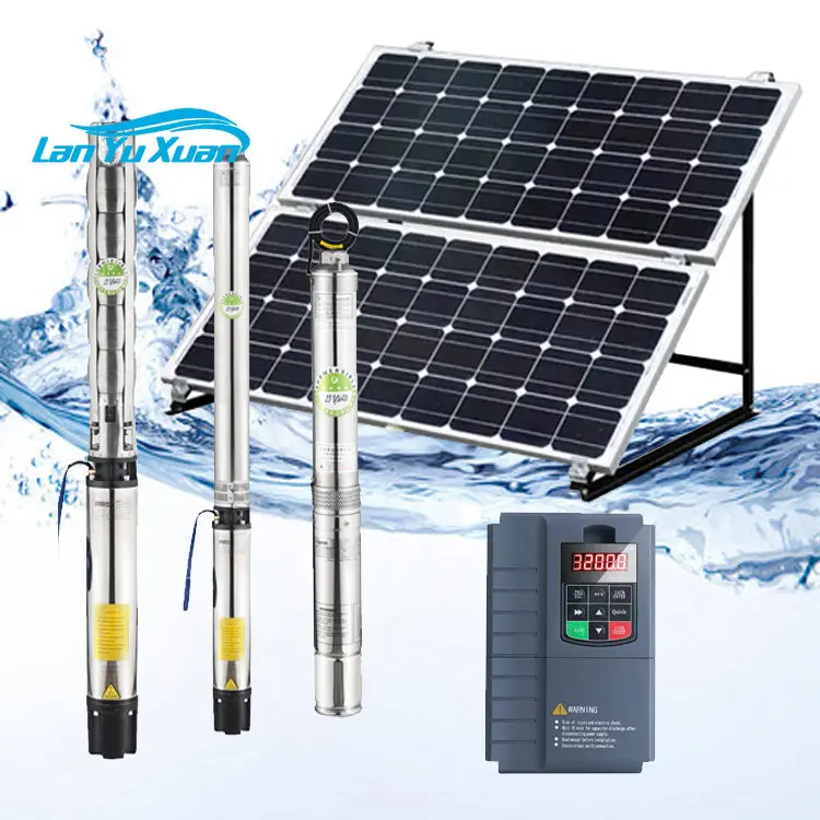 3 Inch Solar Submersible Deep Well Pumps Solar Water Pump For Agriculture Irrigation