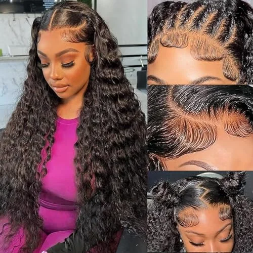 Deep Wave 5x5 Closure Lace Front Wig  4x4 Hd Lace Frontal Curly Wigs for Women Choice Glueless Wig Human Hair Ready to Wear