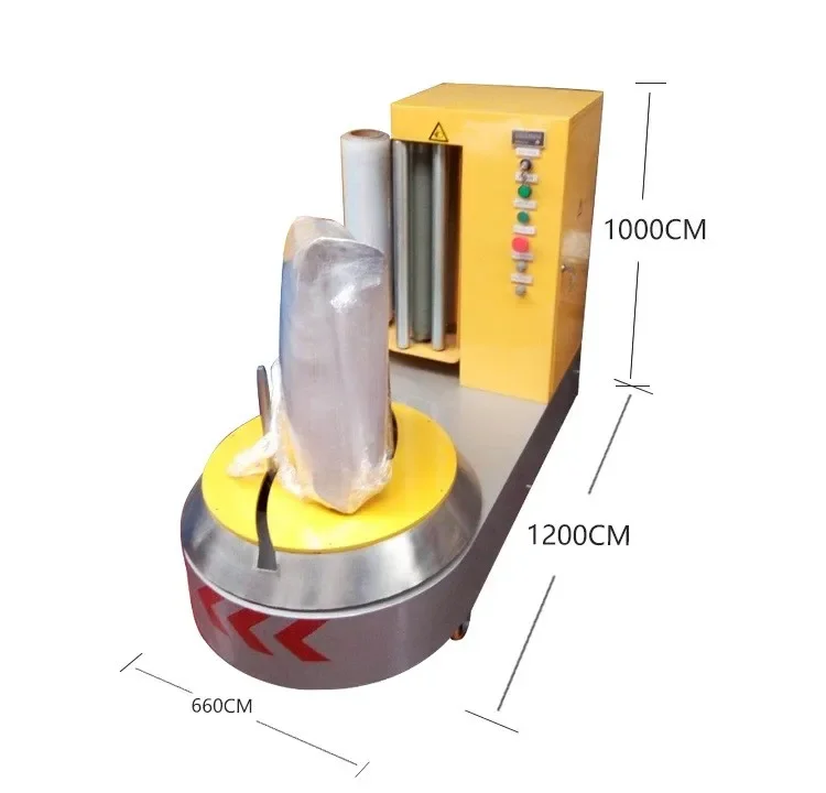 Wholesale Price Industrial Baggage Packaging Machine for Commodity Pharma Cosmetics with Heavy-Duty Wooden Frame