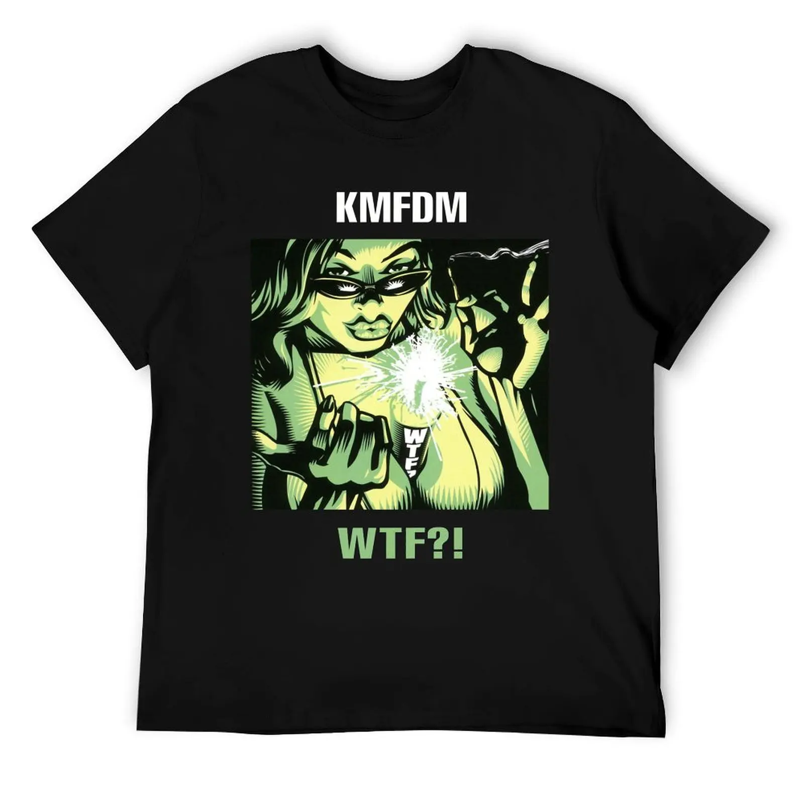 

KMFDM WTF T-Shirt cotton tshirt 100% man graphic t shirt man t shirt heavy cotton T-Shirt