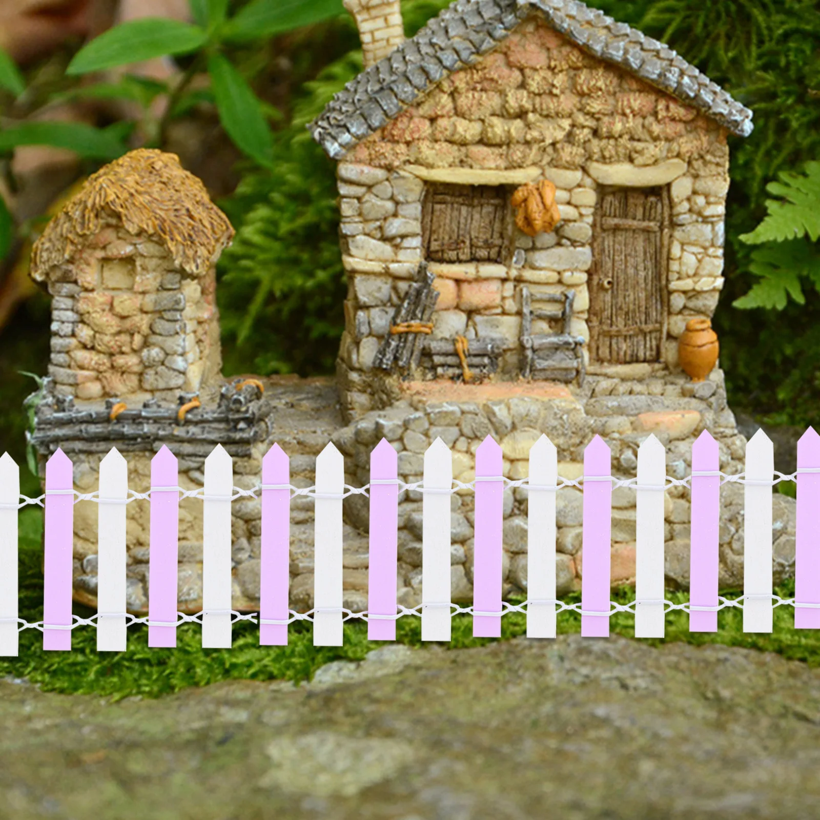 

Miniature Landscape Wood Decorative Barrier Lightweight Small Fence For Fairy Garden Micro Landscape Ornament Xmas Tree Diy