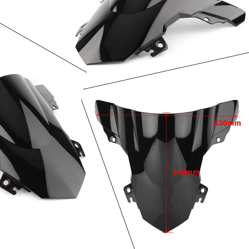 Visor kaca depan gelembung ganda, aksesori sepeda motor deflektor Fairing untuk BMW S1000RR S1000 RR 2015 2016 2017 2018