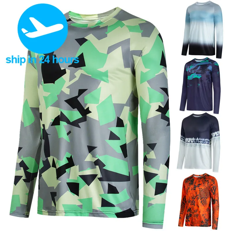 Fishing Shirt Mens Long Sleeve Fishing Clothing Summer Quick Dry Breathable Top Wear Camisa Pesca  Fishing Clothes