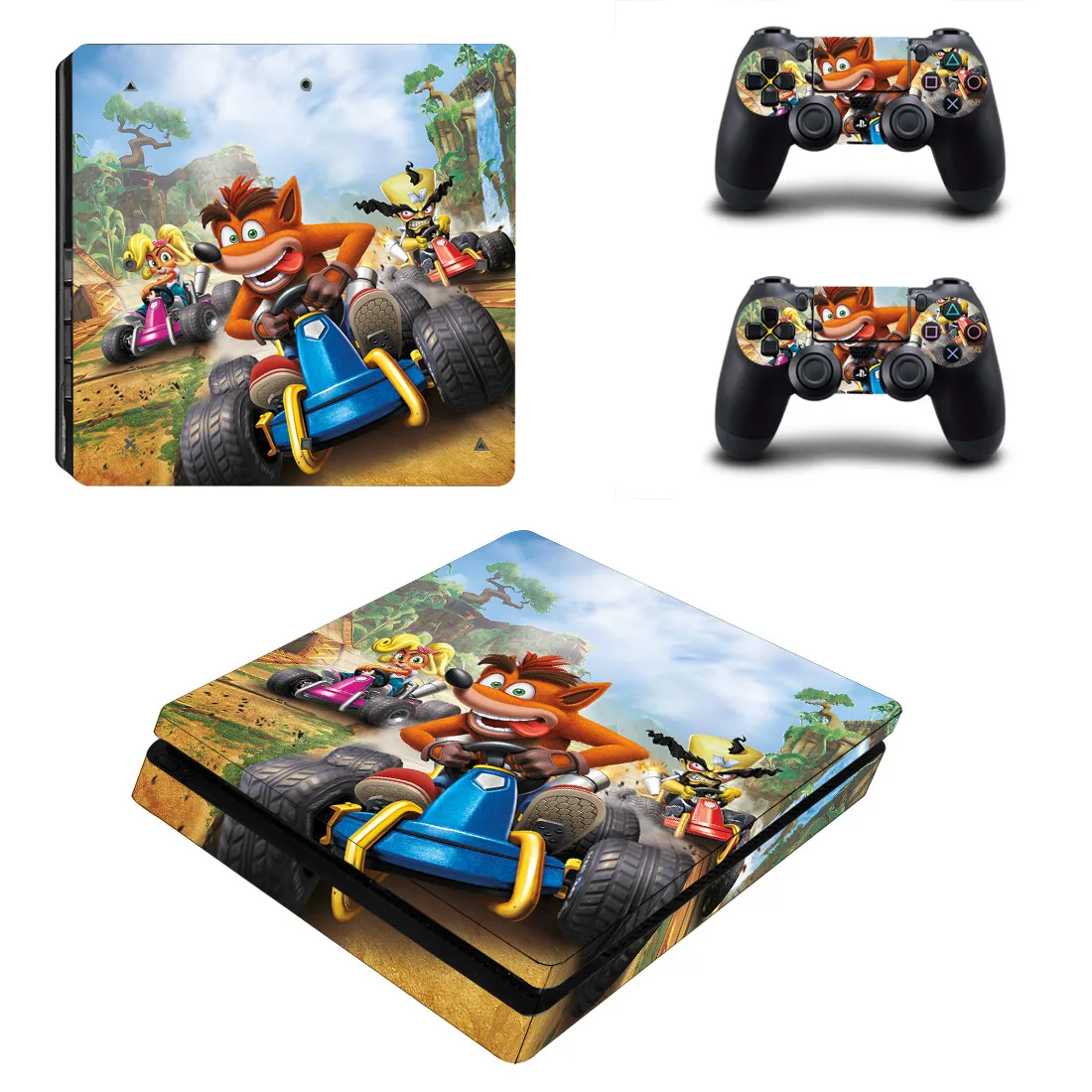 Crash Bandicoot PS4 pegatina de piel delgada Protector de cubierta para consola y controlador PS4 pieles delgadas vinilo