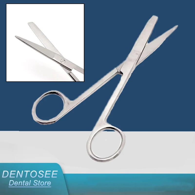 

Professional 14cm Dental Scissors Stainless Steel Straight Spencer Surgical Tool for Stitch Removal & Dissecting Medical Grade