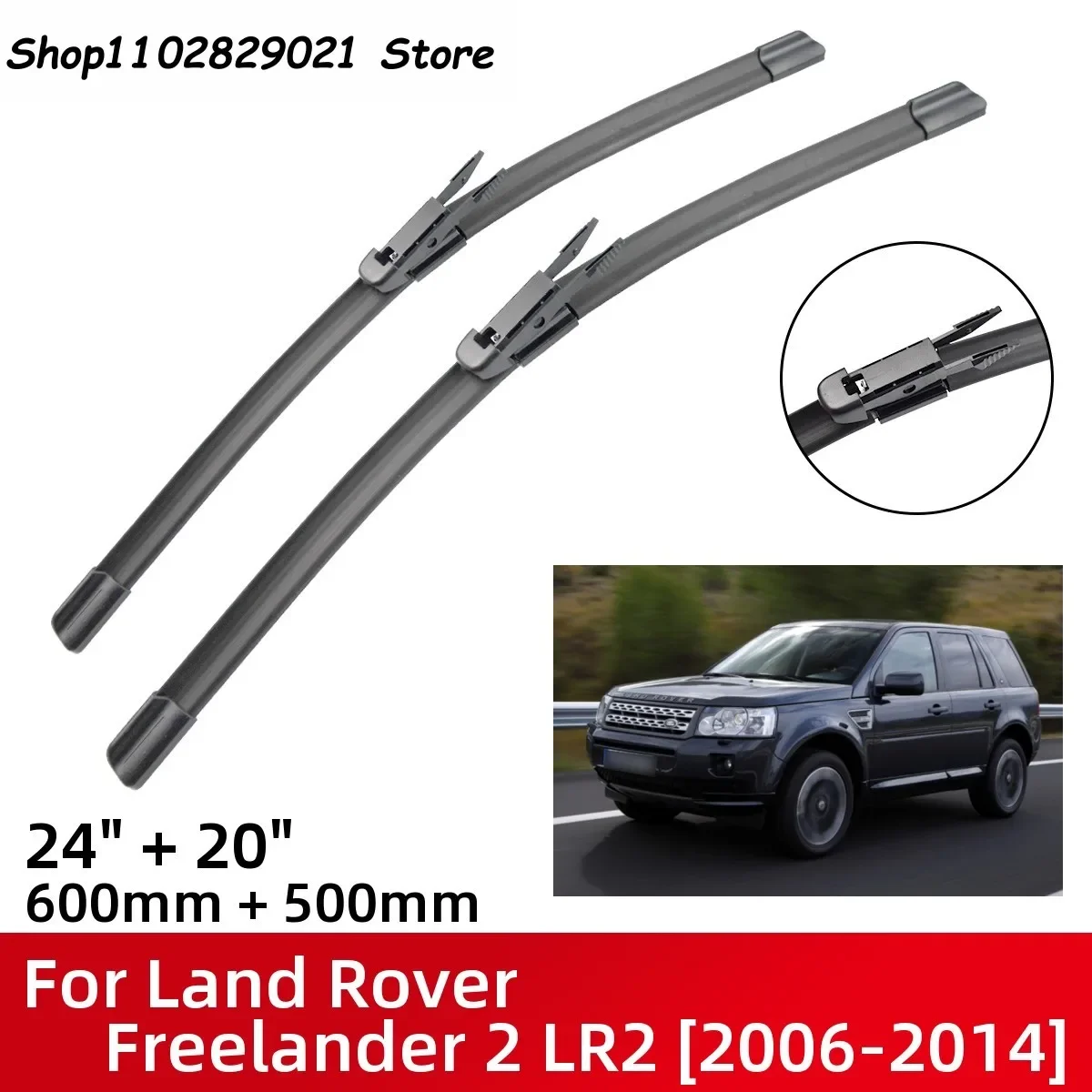 

Front Wiper Blades For Land Rover Freelander 2 LR2 2006-2014 Windshield Windscreen Window 24"+20" 2009 2010 2011 2012 2013 2014