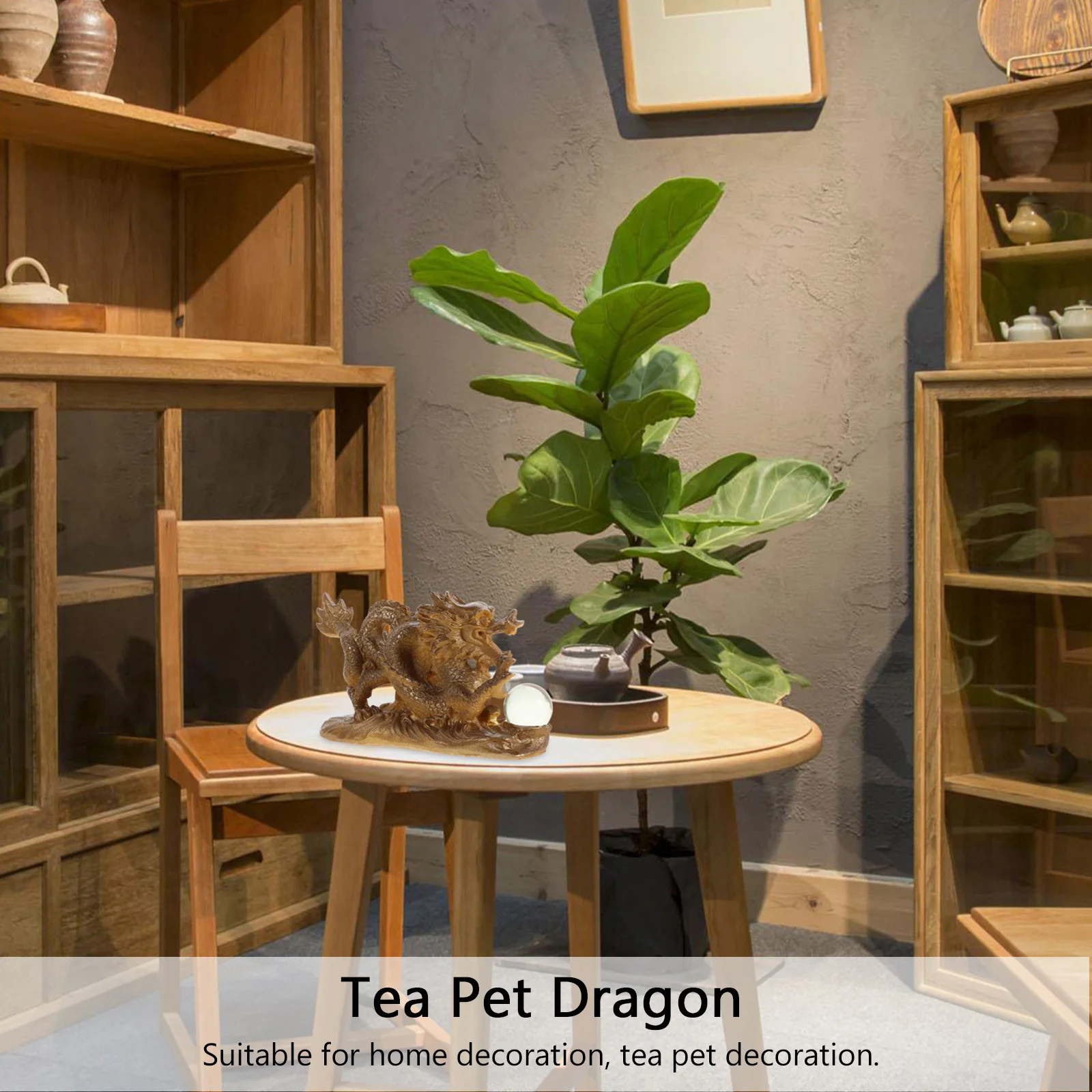 

1 шт., золотые украшения из смолы для домашних животных, практичное использование, домашний декор, подарок, чай, дракон, украшения из смолы