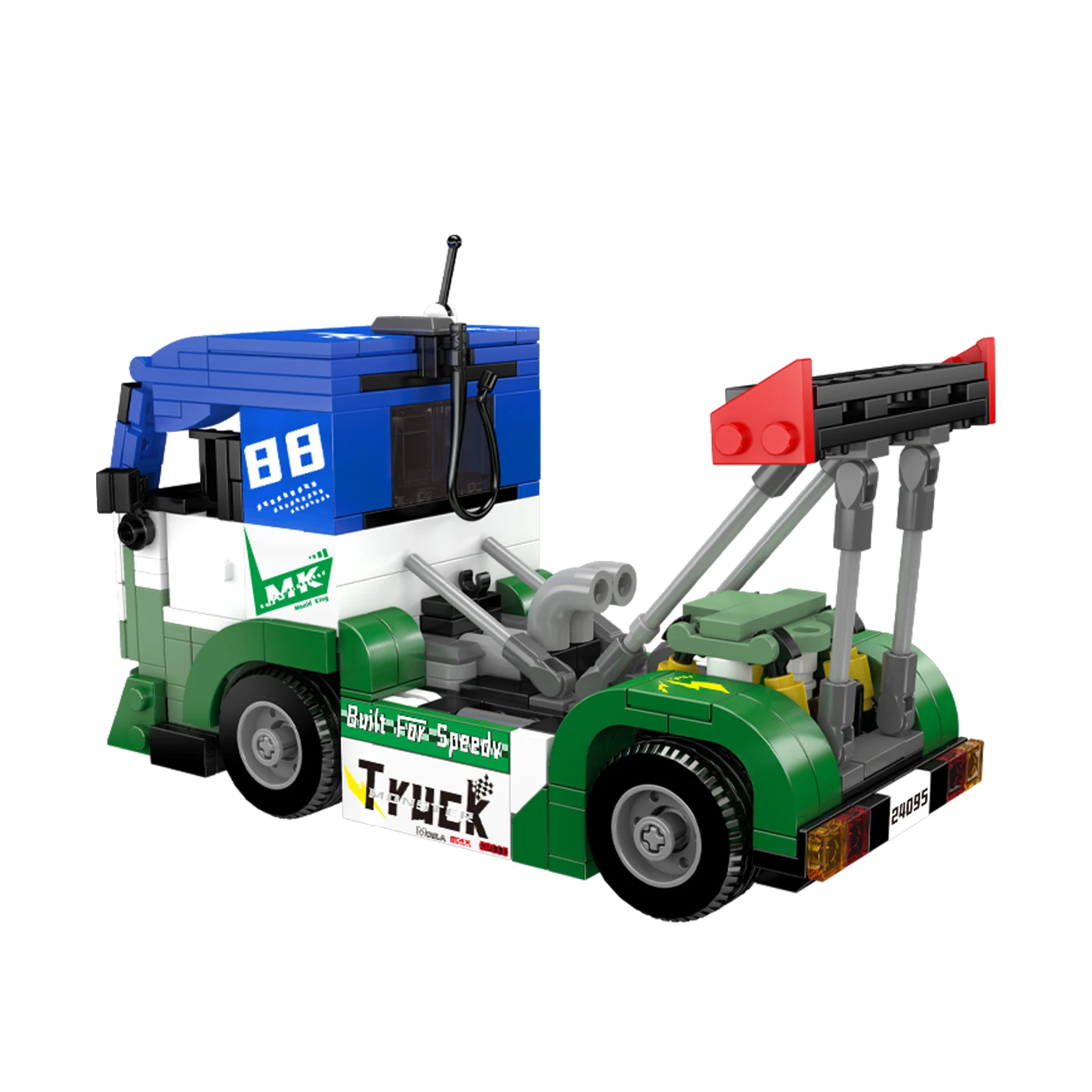 Moc caminhão/caminhão de bombeiros/caminhão de lixo/loja de reparos modelo blocos de construção educação criativa carros montados pequenos tijolos brinquedos presentes